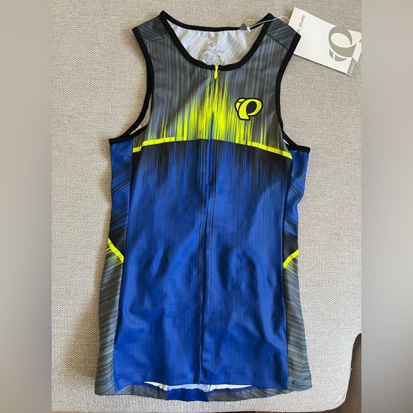 Pearl Izumi tri top for women - Blue and Neon Yellow - Picture 1 of 4